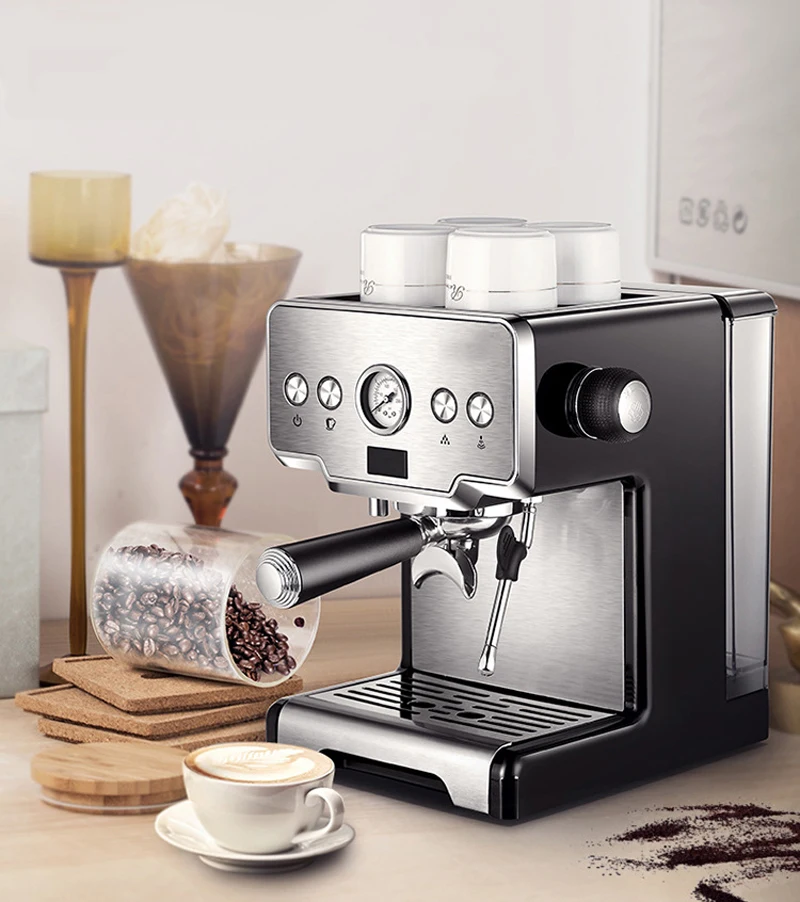 Coffee Maker Machine Italian Semi-automatic Home Office Grinding Milk Foam  Estilingue Semi Automático кофемашина 커피 머신 الة قهوة