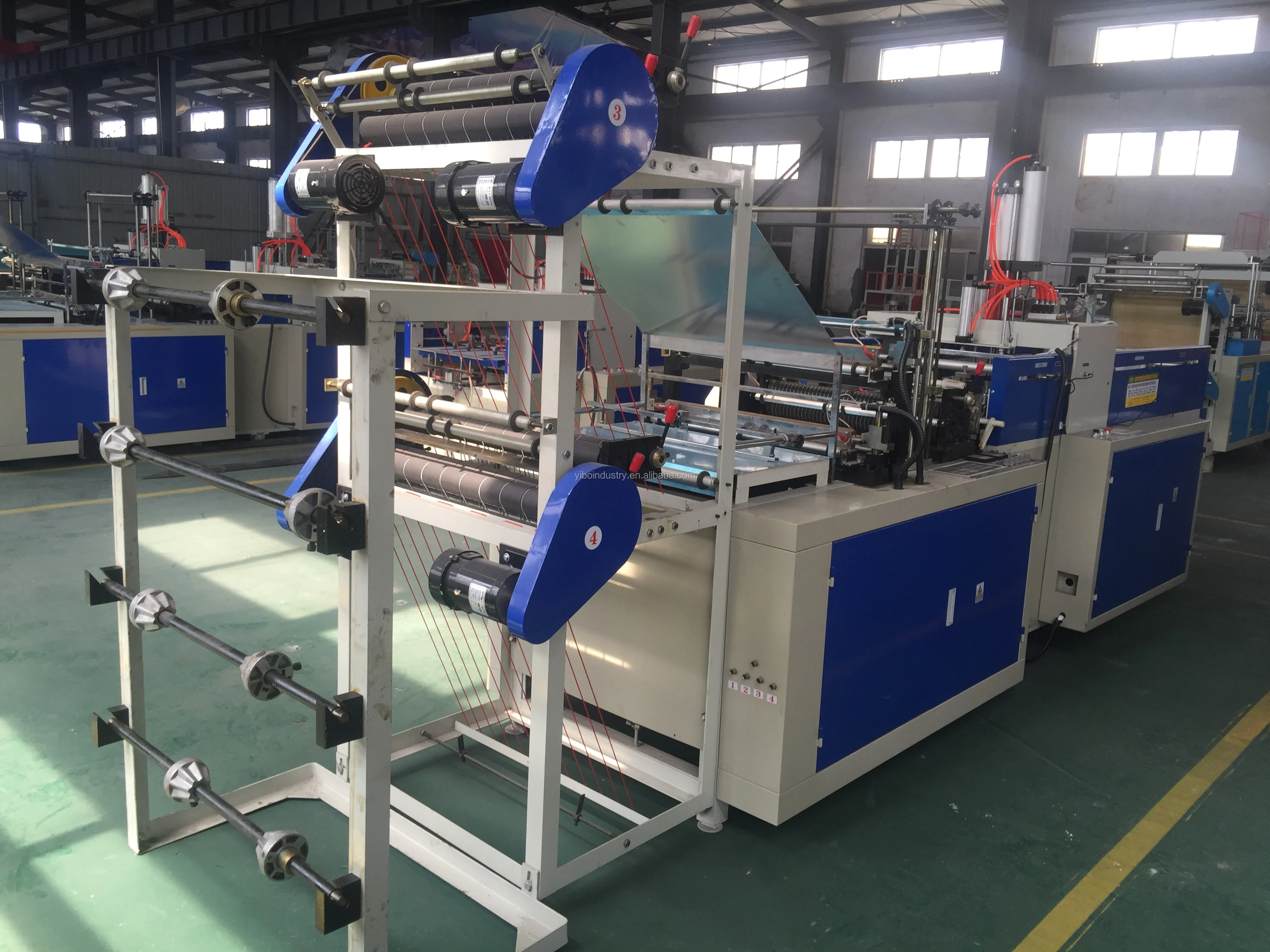 4 Line Two Layer Biodegradable Plastic Bag Making Machine - Buy Heat ...