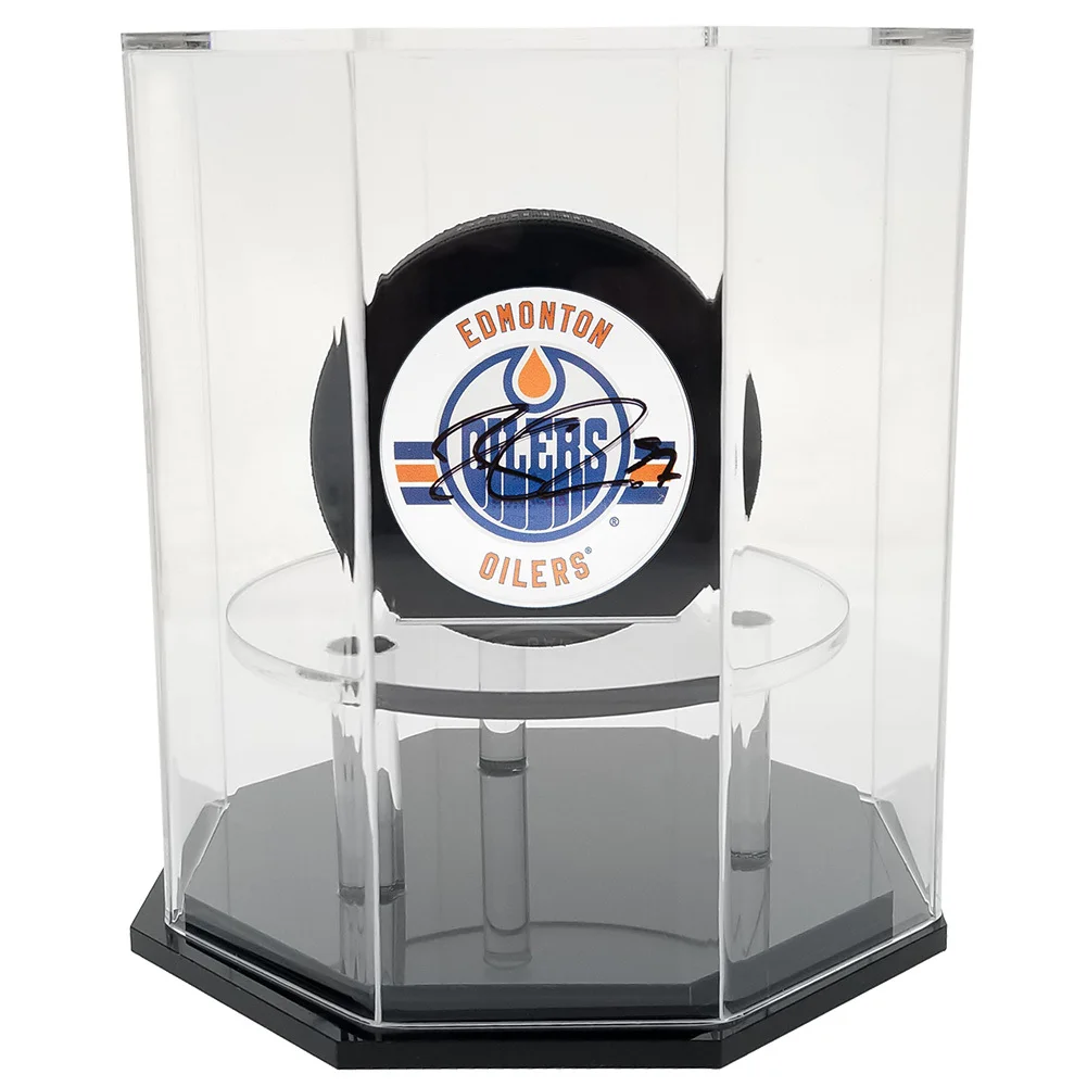 Vonvik Acrylic Ice Hockey Puck Display Case With Puck Card Holder Buy