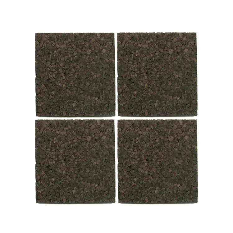 
10mm thick x 305mm x 305mm Square Shaped Unframed Dark Cork Board Tiles with 3M Self Adhesive mounting pads for wall bulletin 