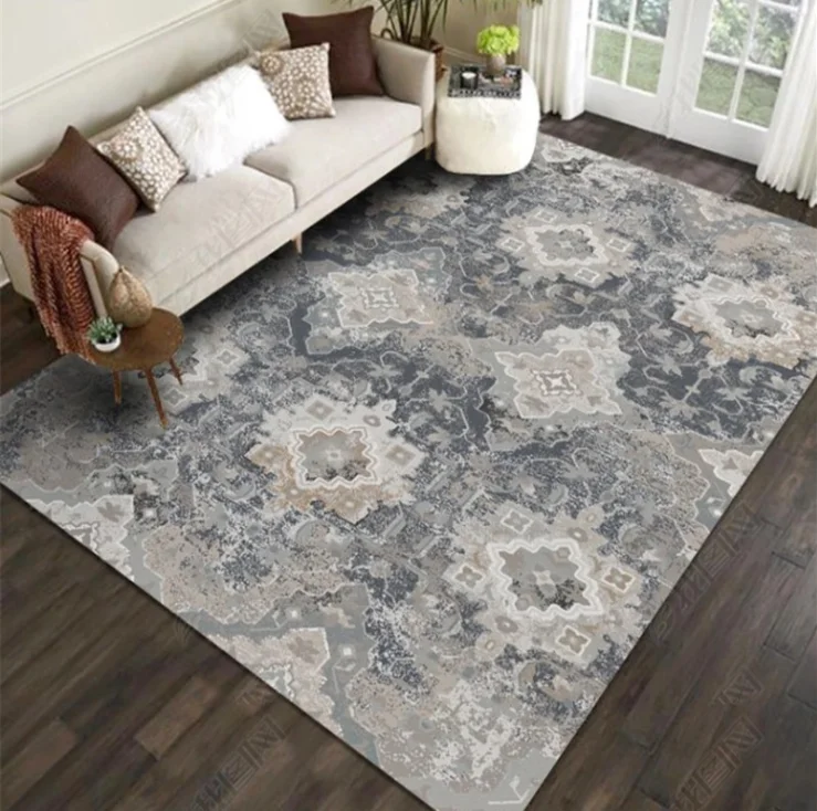 Venta al por mayor alfombras grises modernas-Compre online los mejores