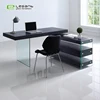 luxury office computer glass table desk furniture design