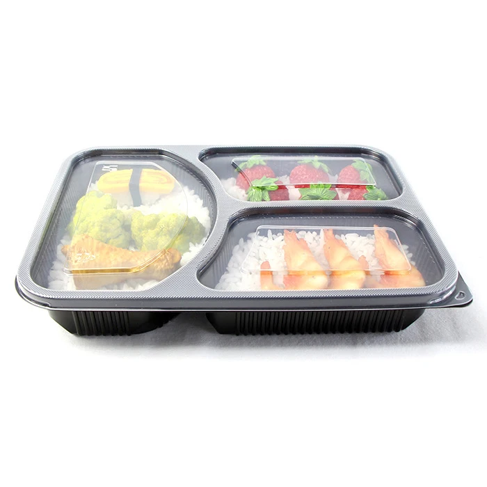 plastic divided containers for food