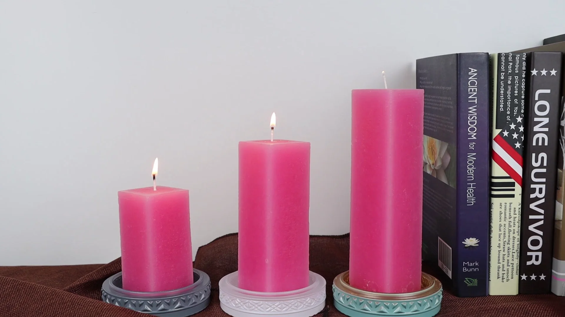 Multicolored Paraffin Wax Square Pillar Scented Candles In Bulk Buy