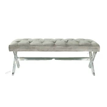 Living Room Antique Bedroom Bed End Bench With Acrylic Leg Buy Bed End Bench Antique Bedroom Bench Acrylic Bench Leg Product On Alibaba Com