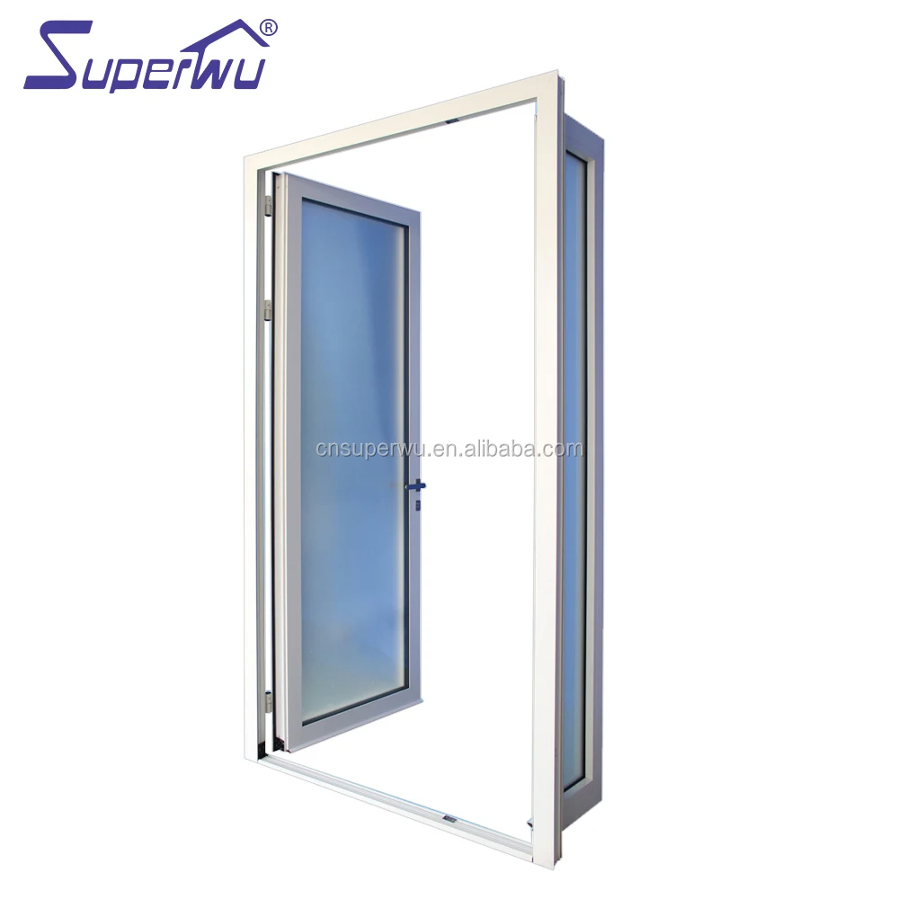 Hurrican proof hand-operated aluminum double glazing casement door