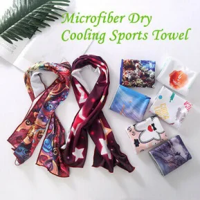 New custom printed microfiber ice sport gym towel with low MOQ