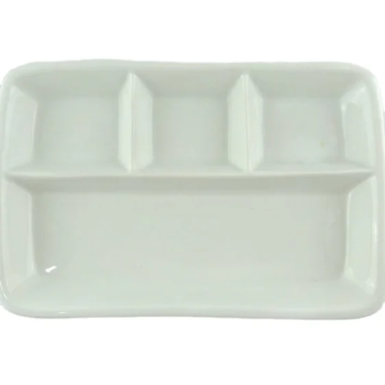 European Design High Quality Ceramic Dinner Plates Tray Square Pattern for Home Airline Hotels Commercial Buyer Use details