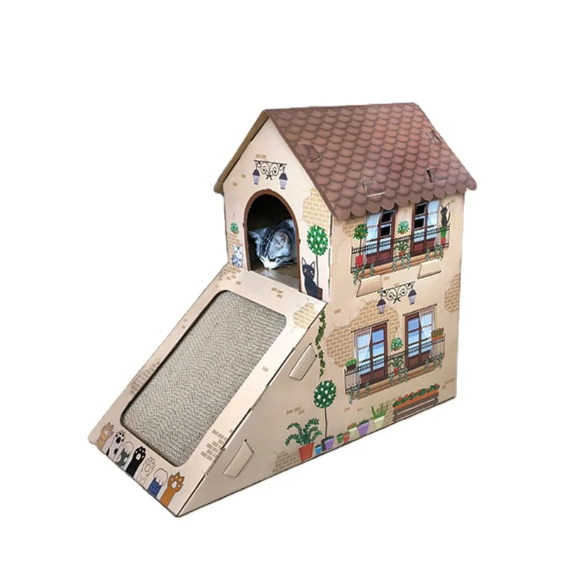 Zhejiang Eco Friendly Household Cat Villa Corrugated Paper Cat House Scratcher Cardboard Buy 0112