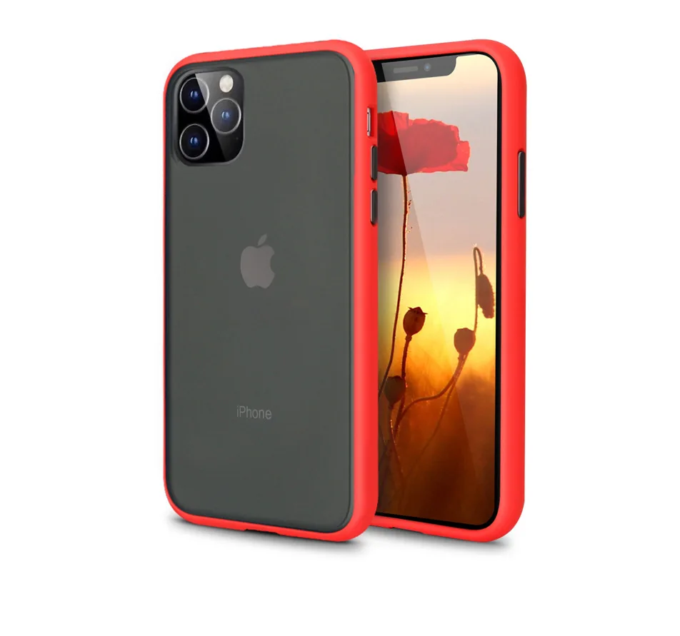 Military Grade Drop Tested Protective Translucent Matte Hybrid Hard PC Case with Soft Edges Cover for iPhone 11 Pro 5.8 2019