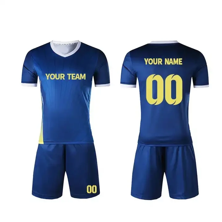 Full Sublimation Custom Breathable Football Jerseys Printing Soccer