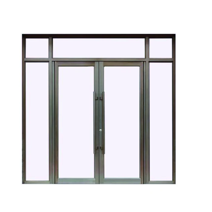 Topwindow Best Quality As2208 Glass Waterproof Windproof Aluminum Frame Exterior Decorative Shop Front Double Entry Door