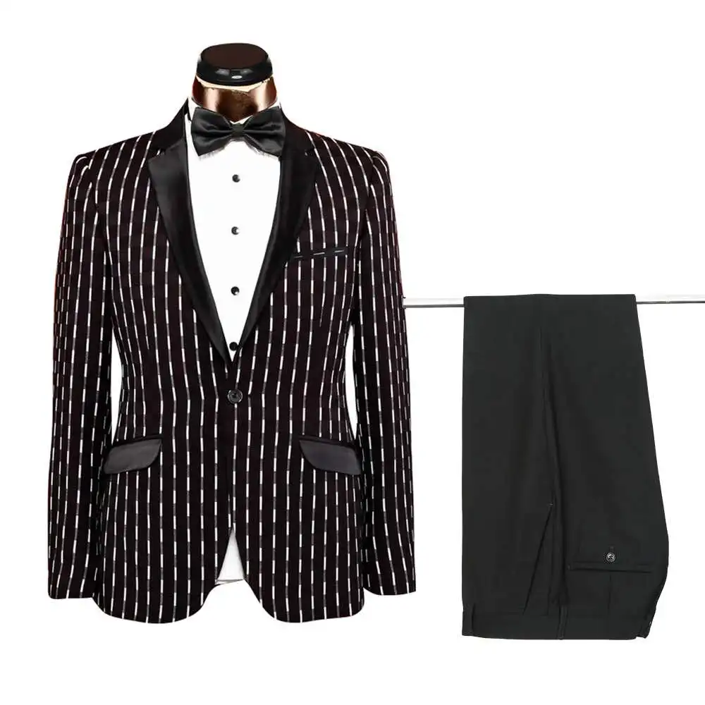 In stock new design tailored Striped turkish mens suits