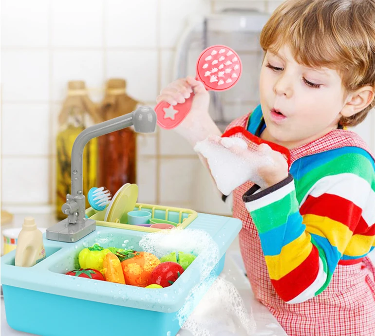 children's play sink with running water