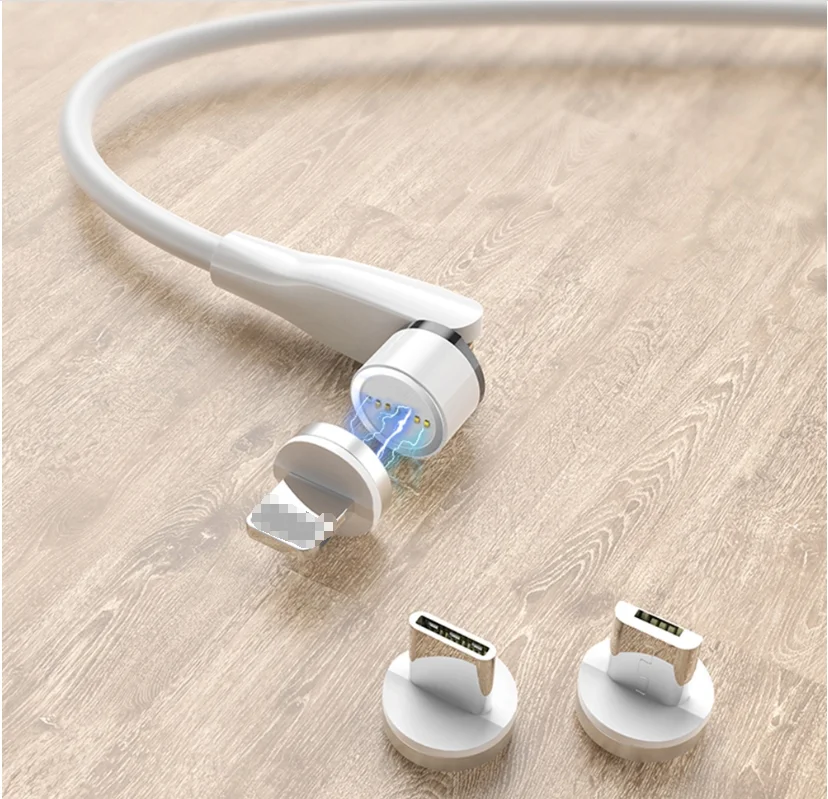 540 Degree Rotating Quick Charging Nylon Braided Rotation Data Cable 3A Fast Charger Type C Micro Rotate Magnetic USB Cable - ANKUX.COM