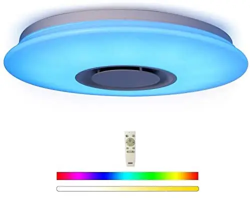 Acrylic Bluetooth Speaker Living Room Light RGB  Smart Led Round Ceiling Light