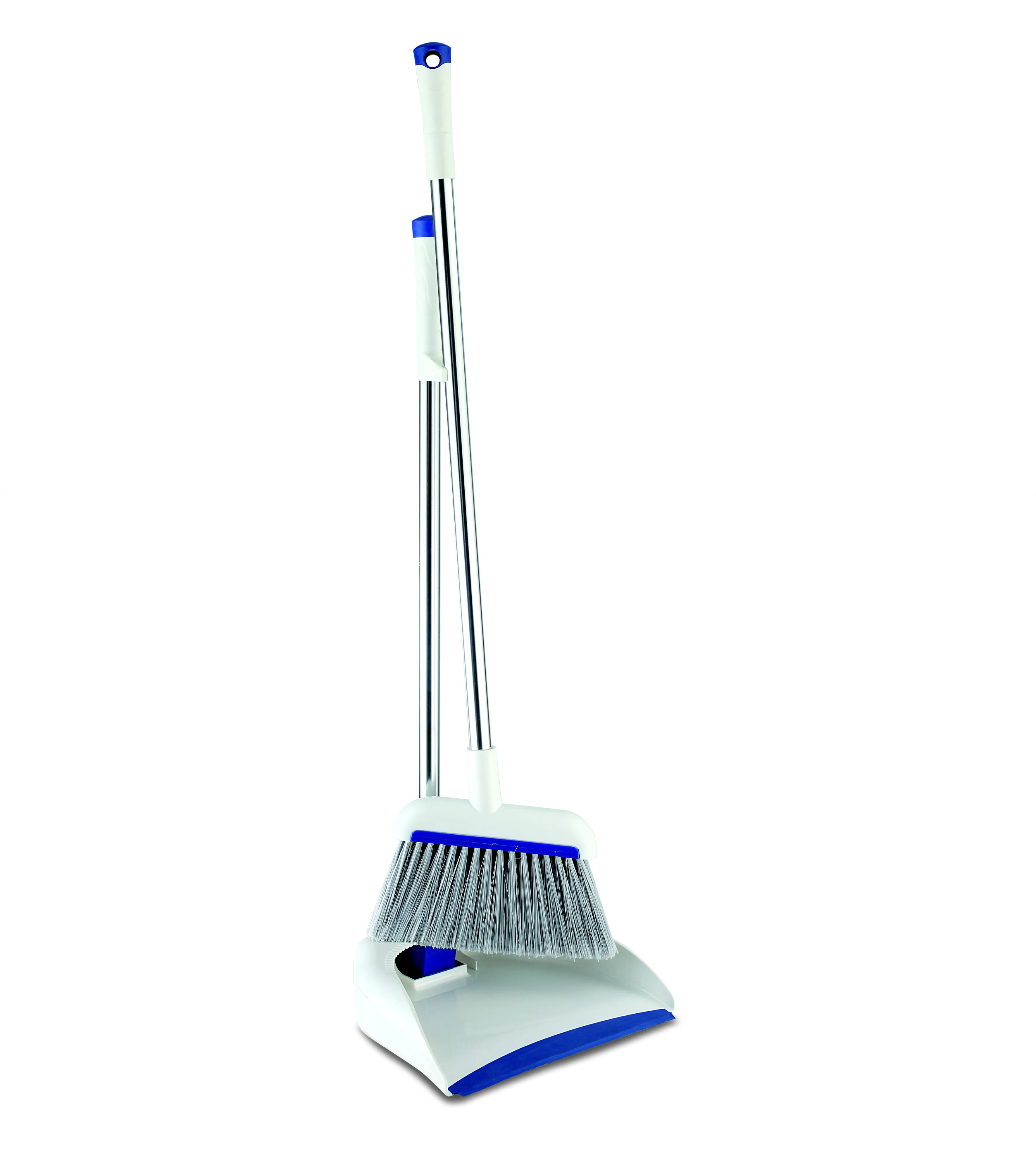 Neco Household Cleaning Plastic Abs Alu Blue Automatic Luxury Dustpan