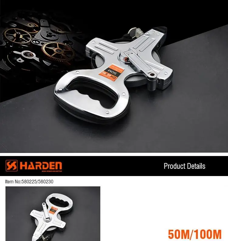 Harden Wholesale Custom Professional 50m 100m Steel Measuring Tape