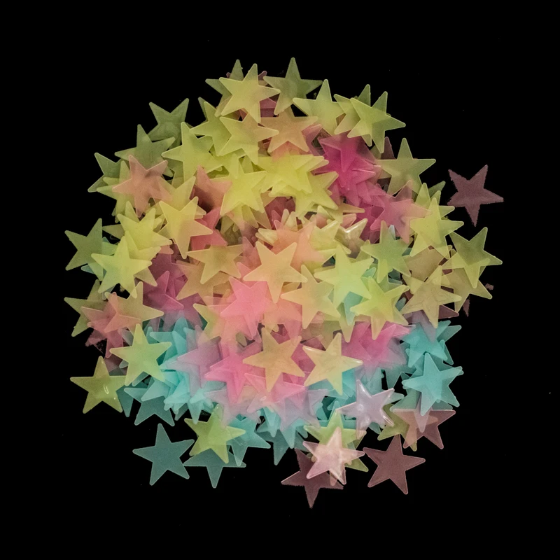 定制发光贴片diy荧光贴片在黑暗的月亮和星星发光/黑暗星星贴纸