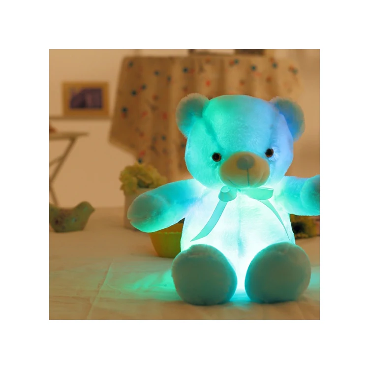 2020 Hot Led Light Up Teddy Bear Stuffed Animals Plush Toy Colorful Glowing Teddy Bear