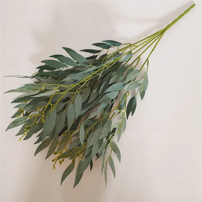 Green Fabric Leaves Factory Wholesale Artificial Willow Leaves