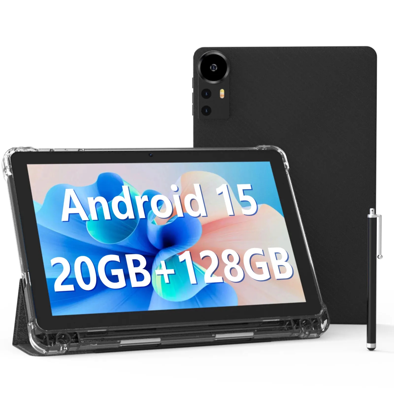 Close-up of rugged 10.1 tablet with rubberized casing, glove-friendly touchscreen, and industrial-grade ports