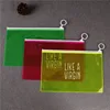 7-1/2 x 4 inches Clear Color Waterproof PVC Plastic Soft Zipper Invoice pouches Bill Bag Pencil Pouch Pen