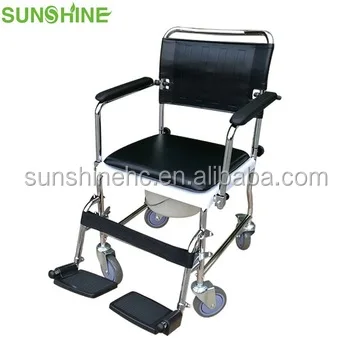 wheelchair with toilet seat