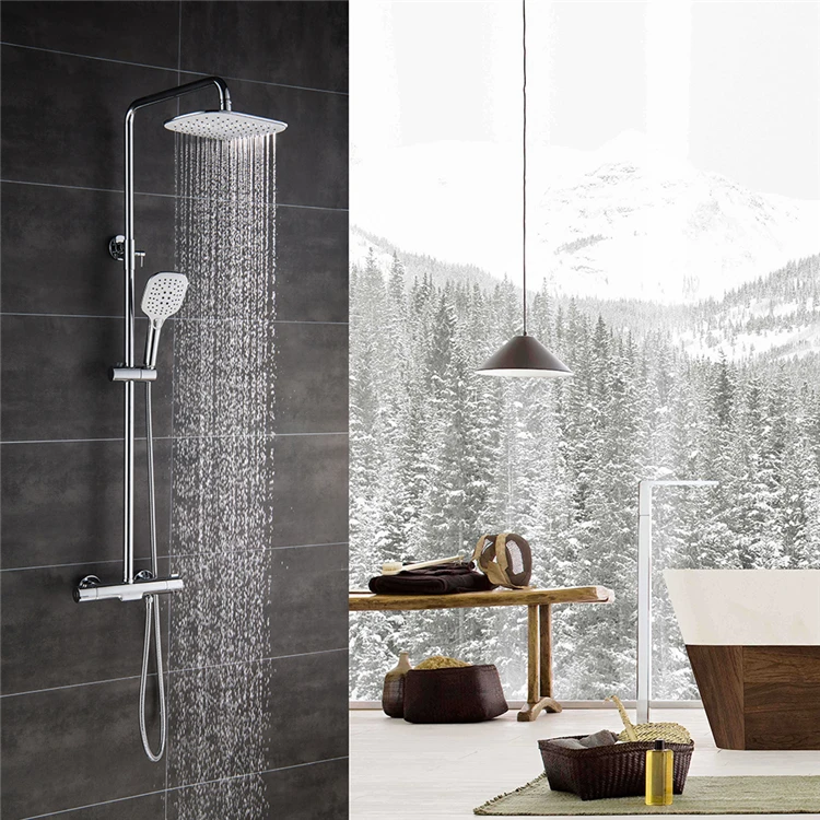 Bathroom Shower Faucet Chrome Thermostatic Bath Faucet Shower Faucet Set
