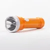 orange portable plastic cheap led flashlight with rechargeable battery