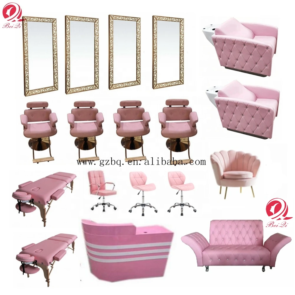 Modern Styling Chair Saloon Furnitures Pink Hair Chair Salon Beauty
