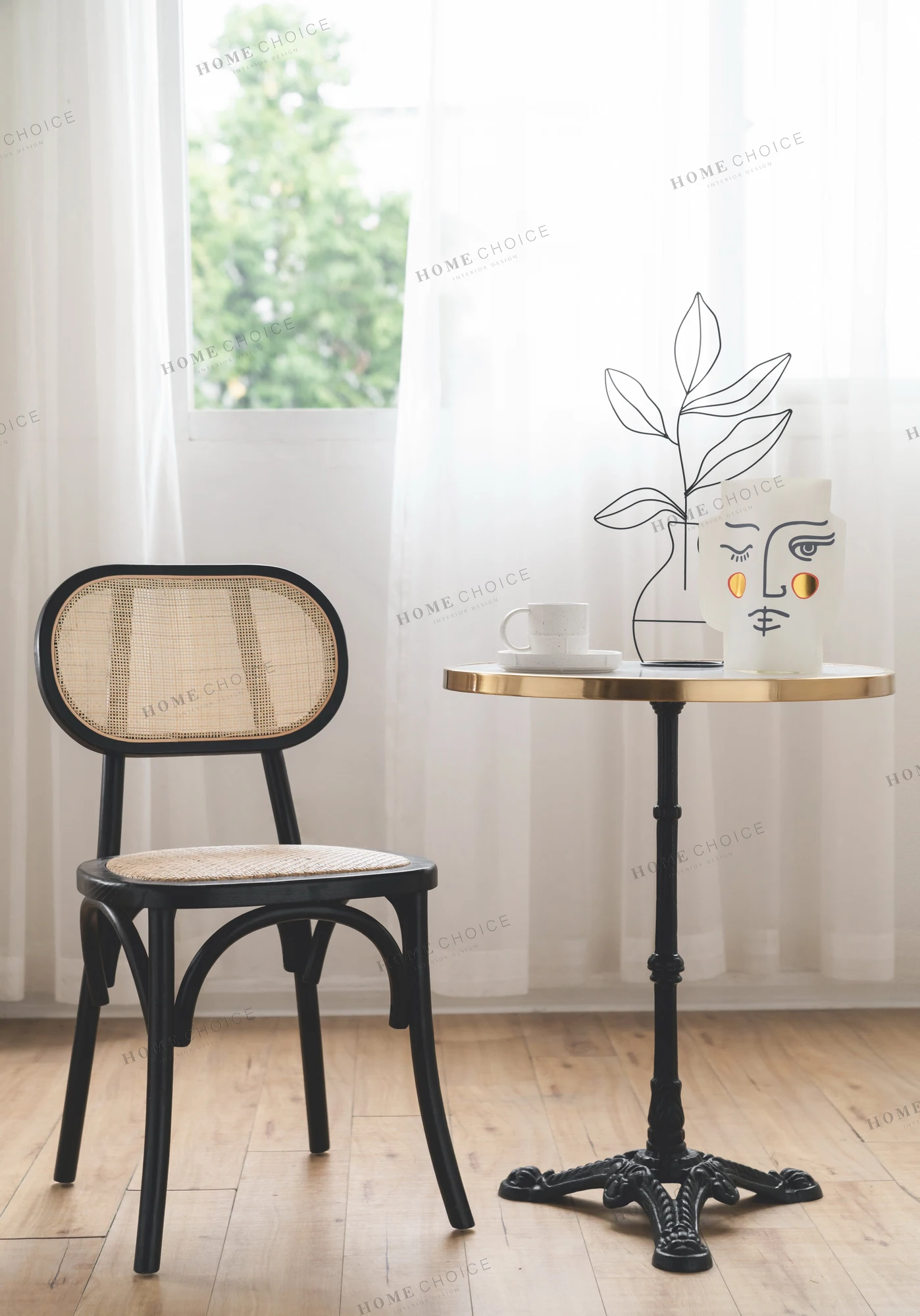 2020 New nordic interior black metal iron table deco face flower leaf minimalist deco craft for home