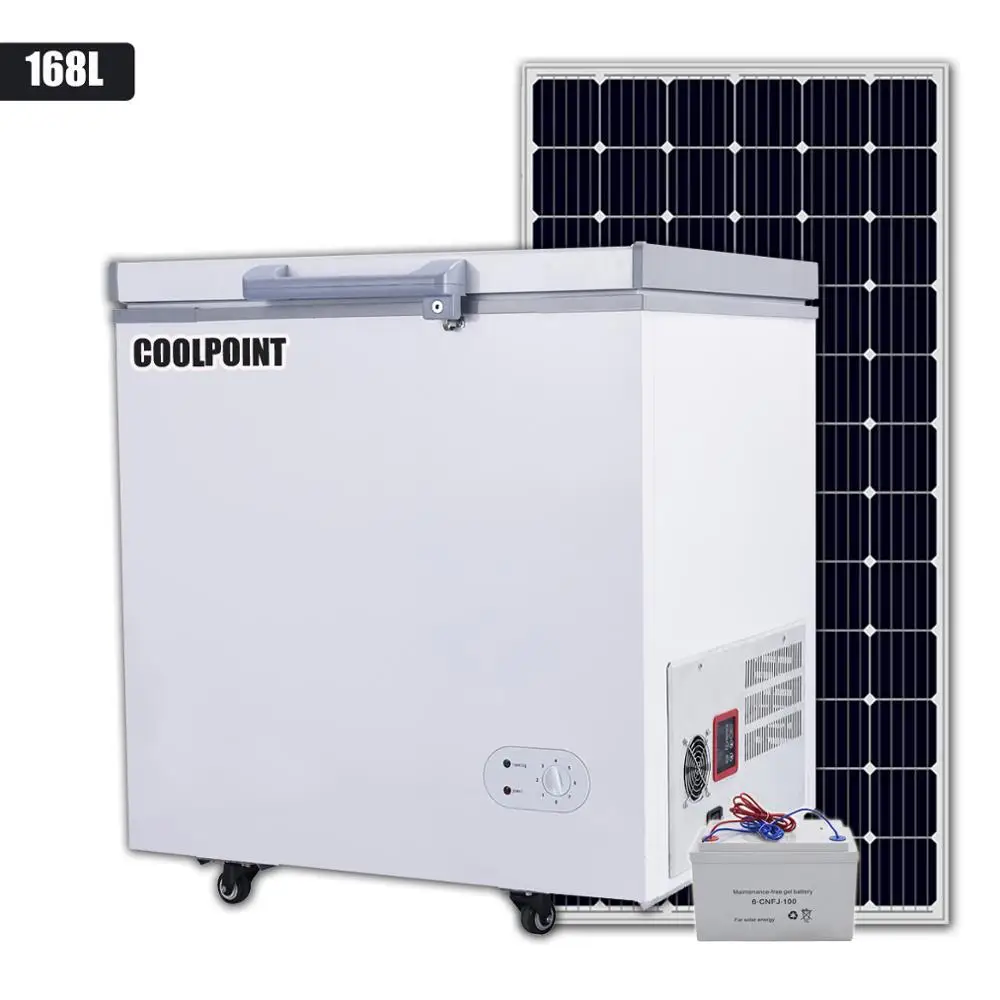 100 Mm Foam Thickness Bd/bc168h Dc 12v Solar Deep Chest Freezer