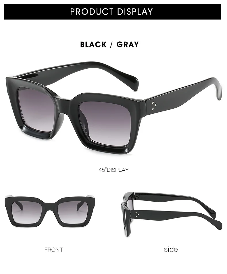 EUGENIA 2020 UV400 Square Women Sunglasses Retro Trendy Oversized  Luxury Sun Glass