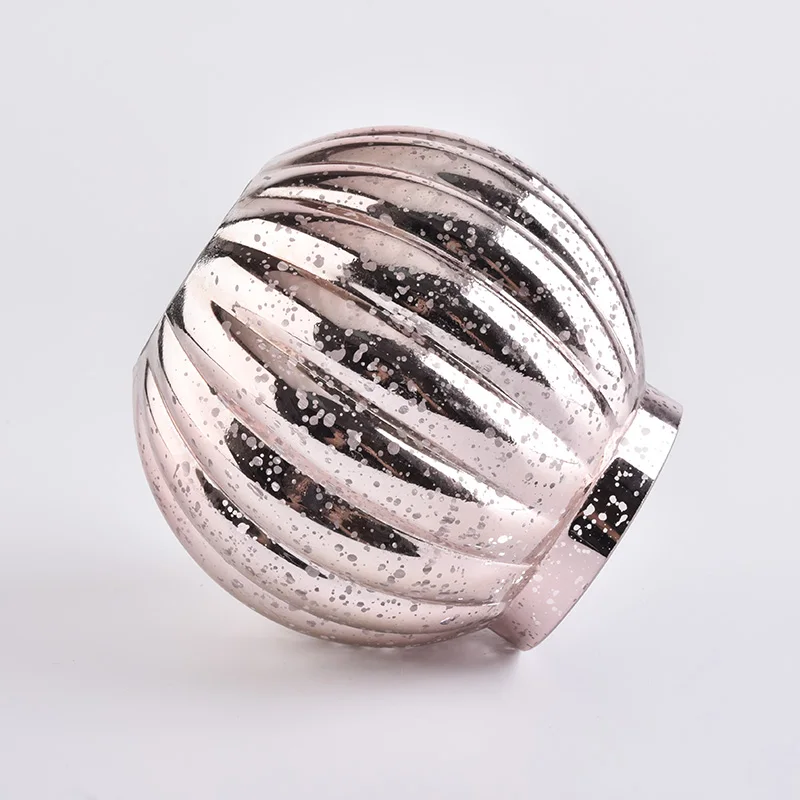 Wholesale Mercury Rose Gold Glass Candle Jars