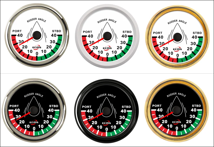 85mm Rudder Angle Meter for Boats - Marine Gauge Indicator, Waterproof ...