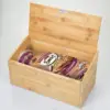 100% Bamboo Bread Box Bin with Hinged Lid for Kitchen Countertop, Island and Pantry Storage - Eco-Friendly, Large Capacity