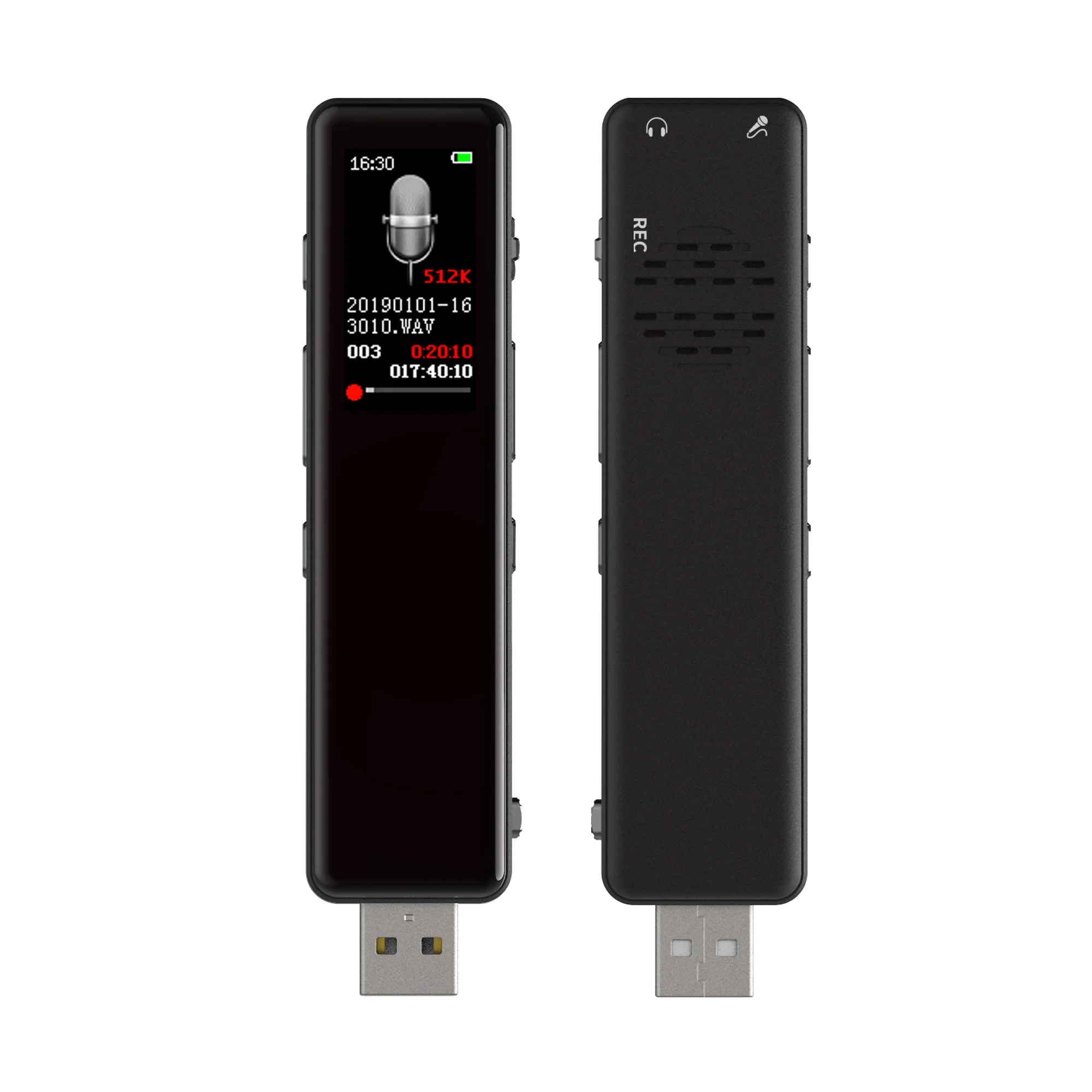 product-New professional digital recorder USB retractable with music playback-Hnsat-img