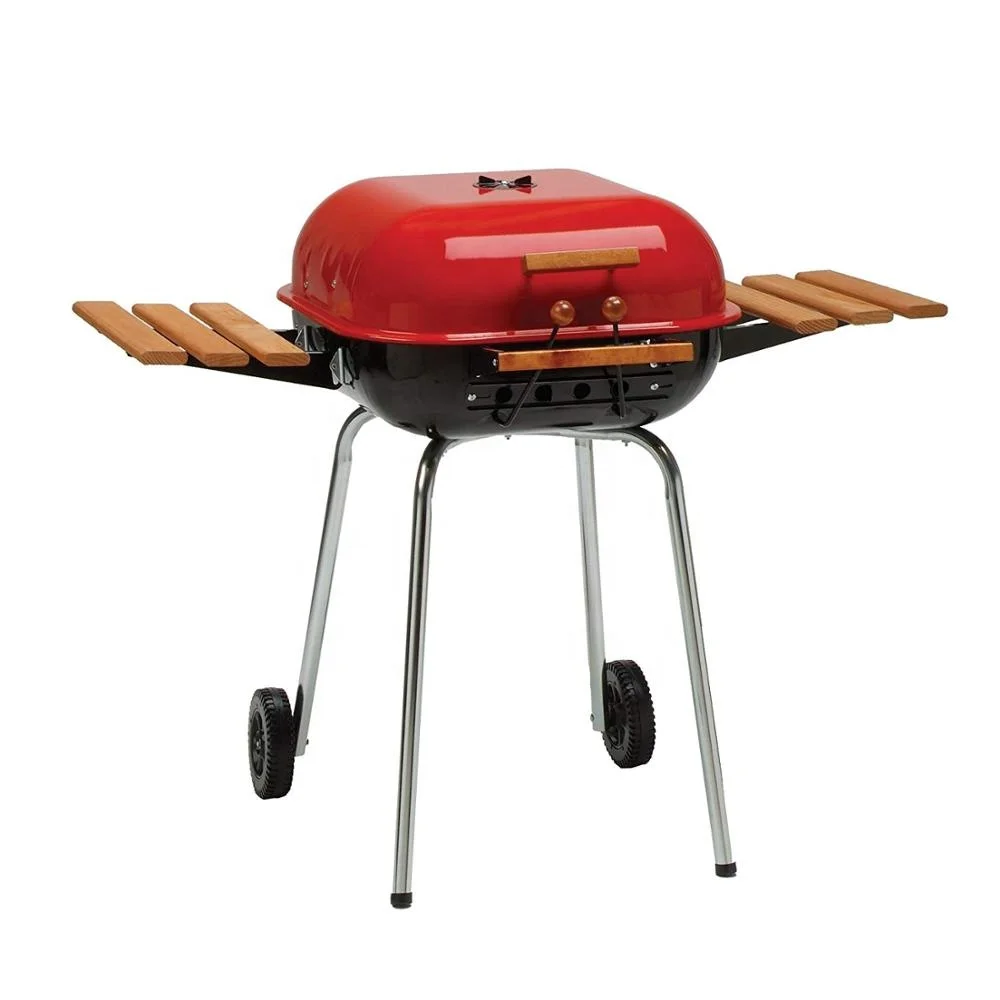 Outdoor Tuin Vierkante Grill,Houtskool Barbecue Grill Met Outdoor Tuin Vierkante Grill,Houtskool Barbecue Grill Met