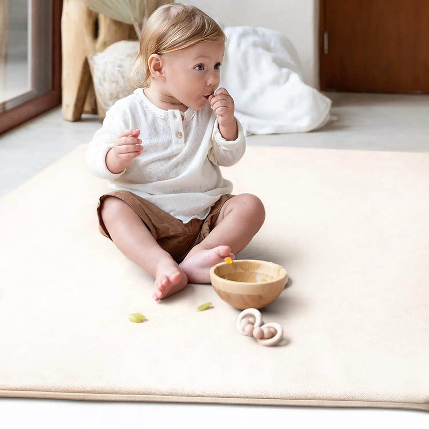 Padded Baby Play Mat Thick Play Mat for Baby Extra Thick Super Soft Non Toxic Vegan Leather Floor Mat manufacture