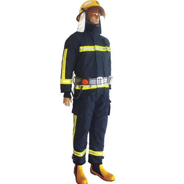 CE Certified Fireman Protective EN469 Rescue Flame Retardant Nomex Fire Fighting Suit for Fire Fighters