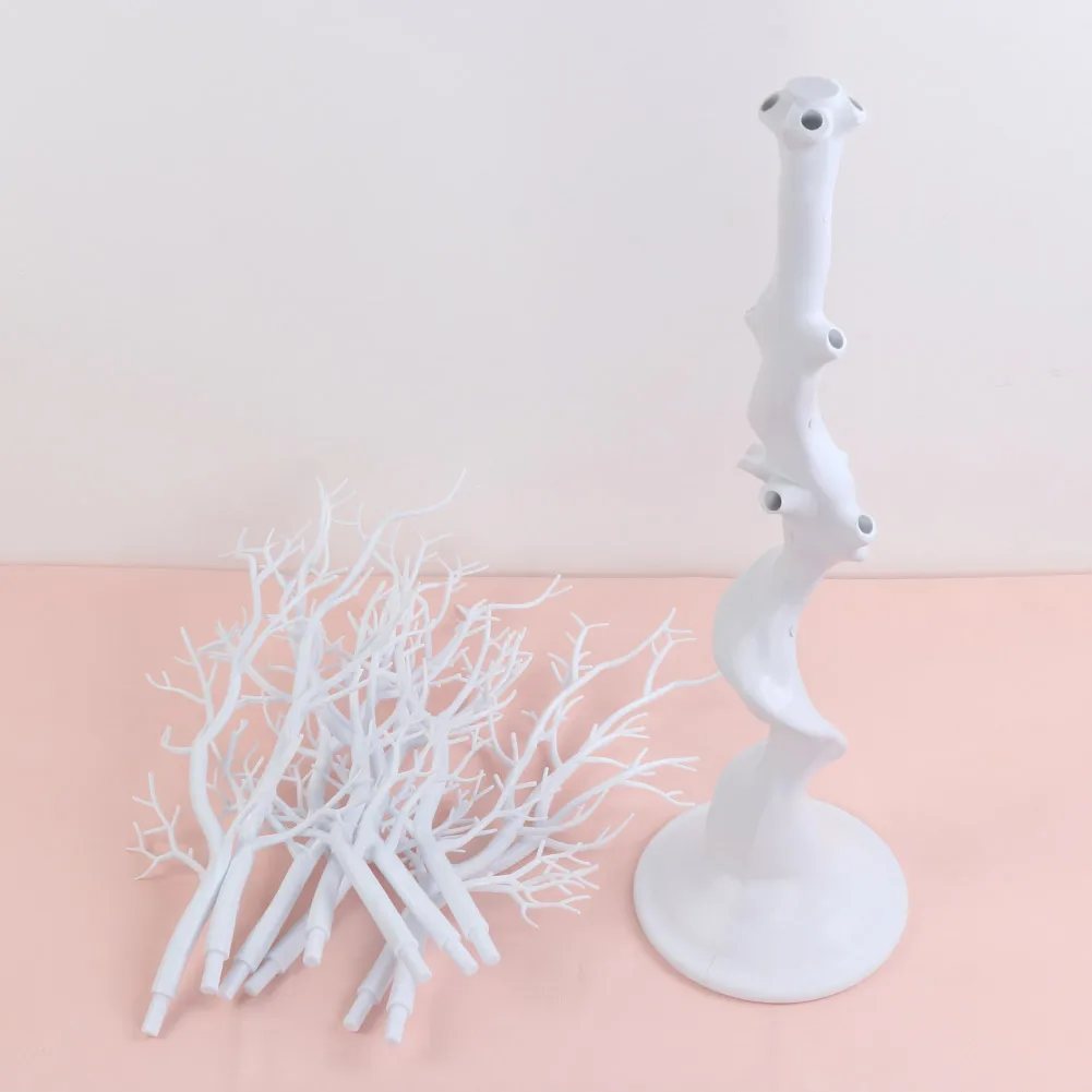 Ourwarm 75cm Aritificial White Plastic Tree Without Leaves Dry Tree