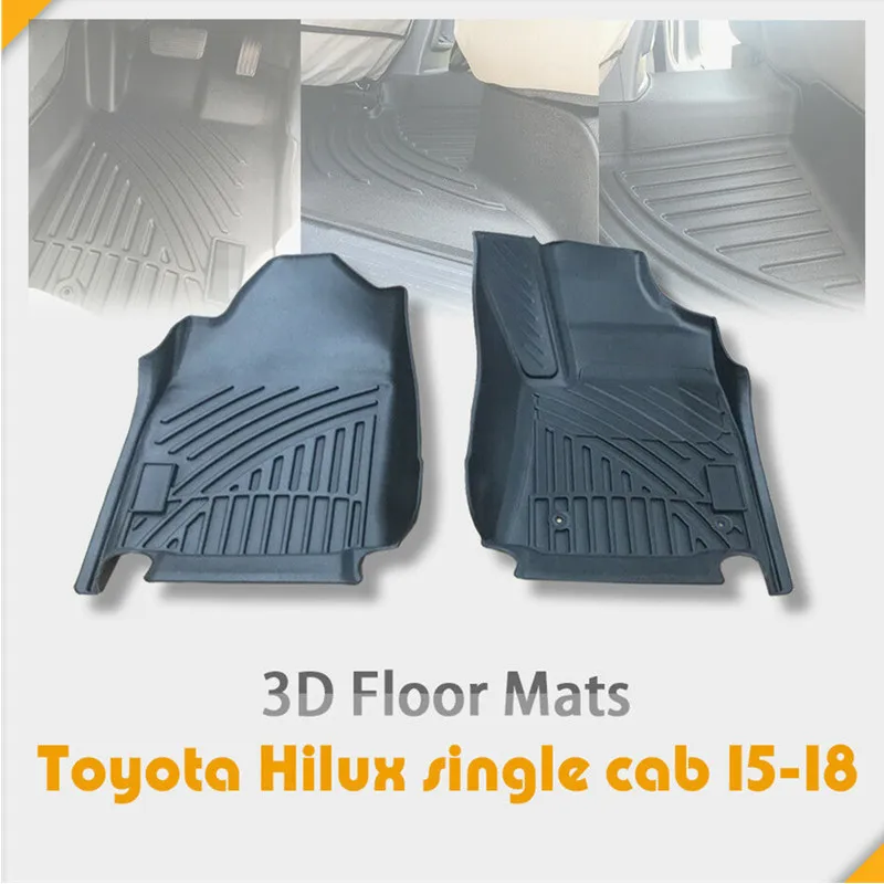 TAILORED RUBBER CAR MATS FOR TOYOTA HILUX SINGLE CAB 1997 TO 2005 