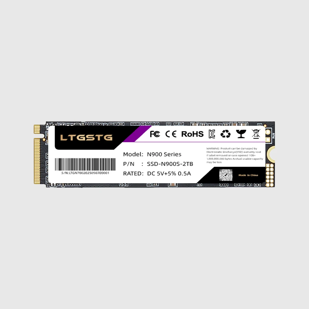 Close-up of DDR5 RAM module and PCIe 5.0 SSD with labeled specifications