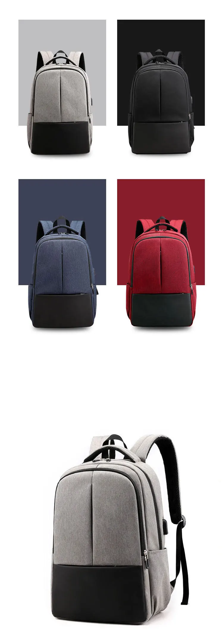 2020 fashion design USB business travel laptop backpack