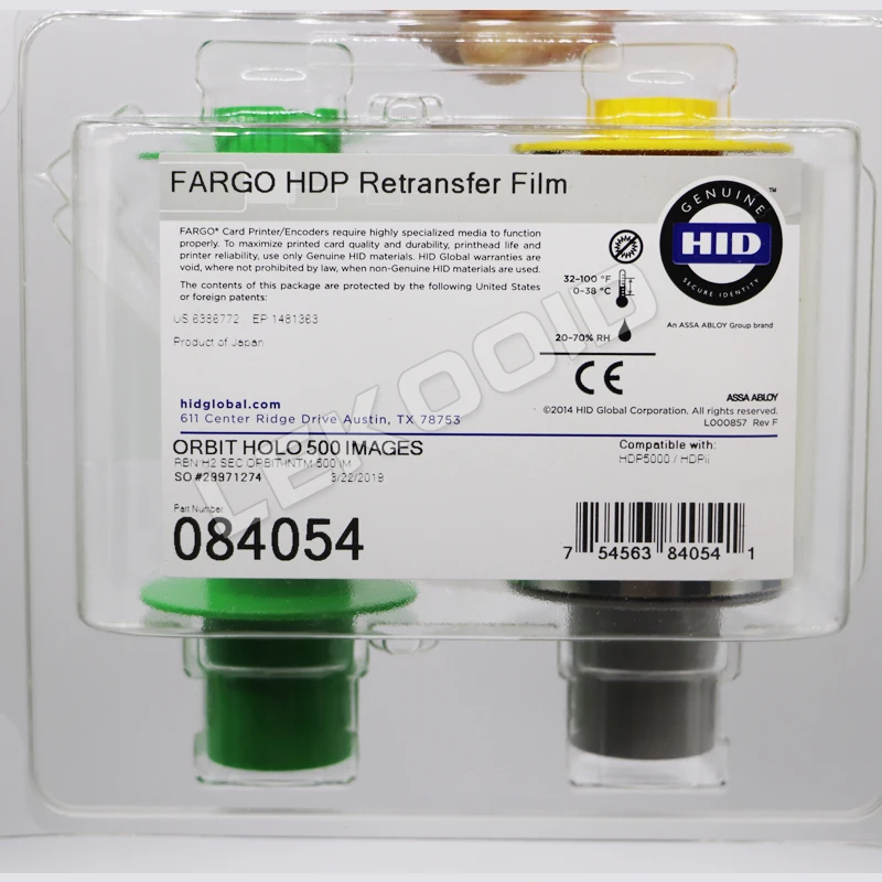 Fargo 84054 HDP5000 Holographic Film - 500 Prints Secure Orbit