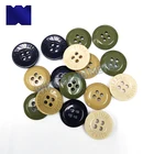 Garment Accessories 4 Holes Round Shirt Plastic Button with Logo Sweater Natural Wooden Resin Buttons