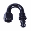 Push On fitting Oil Fuel Barb Forged Aluminum Polished CNC Machine Anodized Hose connector insert AN4 180 degpush lock Fitting