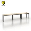Inbuilt electrical and data wiring solutions standard modules single row 3 seater workstation