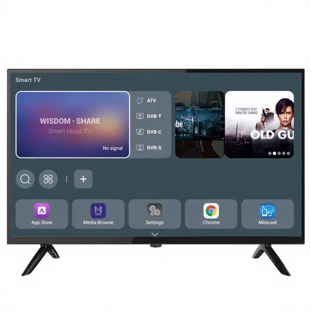 Professional installation of a 100-inch TV with reinforced wall mount and cable management